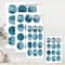 Designart - Aquamarine Circles Blue Geometric Elements - Modern Canvas Wall Art Print
